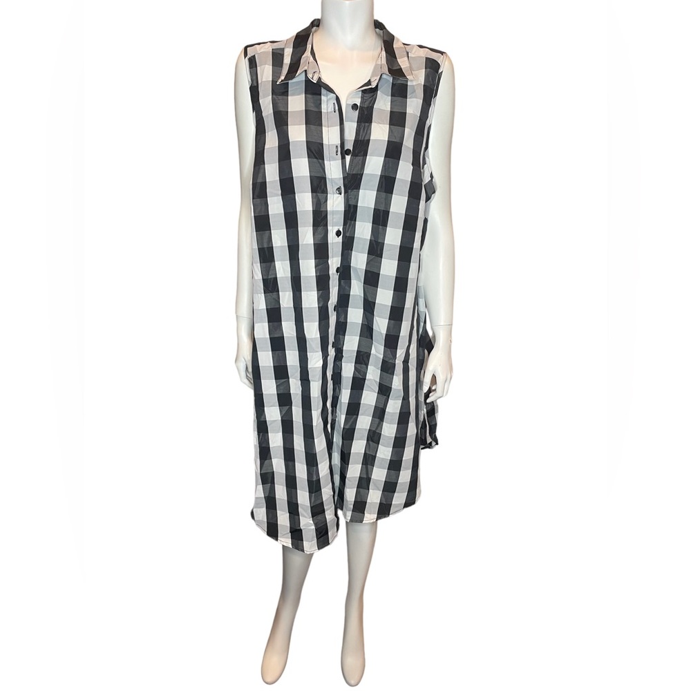 Mlle Gabrielle Black, White, and Gray Dress
